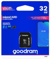 32GB microSD Class10 U1 UHS-I + SD adapter  Goodram M1AA, 600x, Up to: 90MB/s thumbnav 2