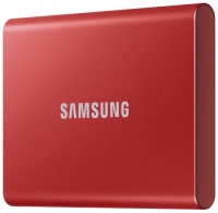 M.2 External SSD 2.0TB Samsung T7 USB 3.2, Red, USB-C, Includes USB-C to A / USB-C to C cables, Sequential Read/Write: up to 1050/1000 MB/s, V-NAND (TLC), Windows/Mac/PS4/Xbox One compatible, Light, Portable, Durable thumbnav 1