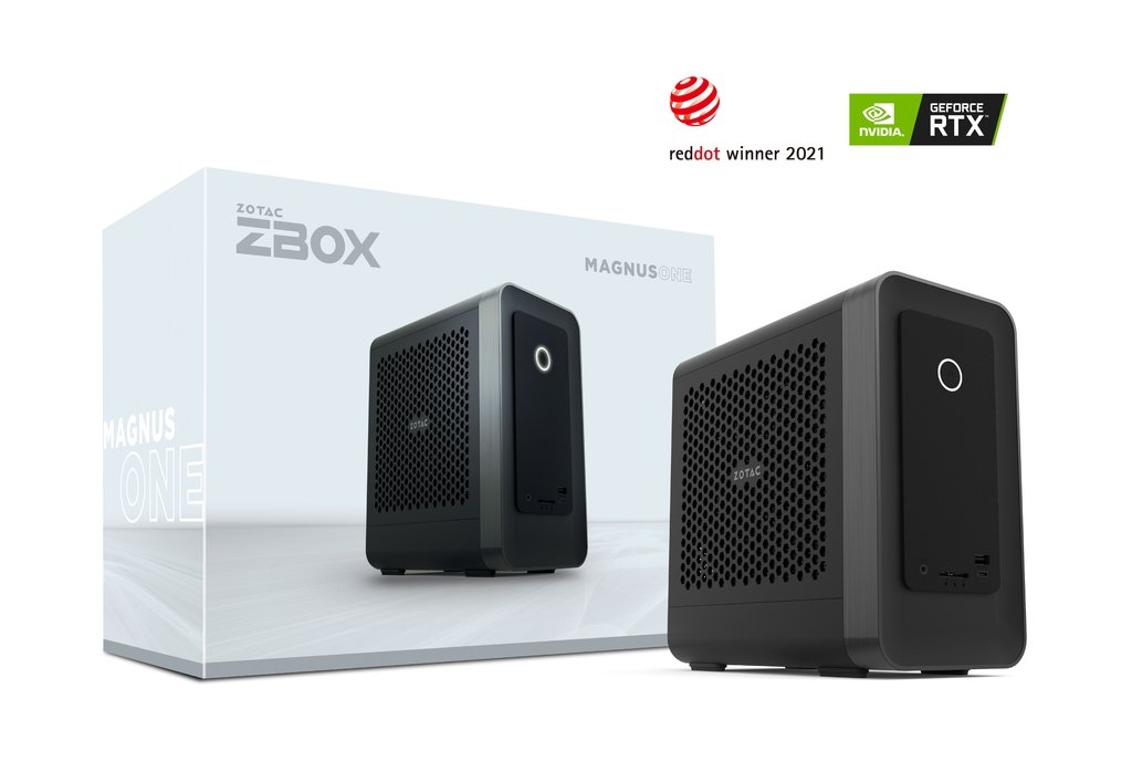 Mini PC ZOTAC Magnus One, Intel® Core™ i5-10400 2.9-4.3GHz, Intel H470, 16GB DDR4 SODIMM, M.2 SSD NVMe 500GB, 1x2.5" SATA, NVidia RTX3060 12GB GDDR6, 2xHDMI, 3xDP, 4xUSB 3.1Gen2, 4xUSB 3.0(1xType-C), 2.5GLAN, 1xGLAN, WiFi 6/BT5, Mic+Speak Out, CardReader, photo 2