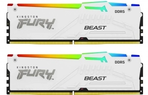 Memorie operativa Kingston FURY Beast White RGB EXPO DDR5 5600MHz 32GB (Kit of 2*16GB)