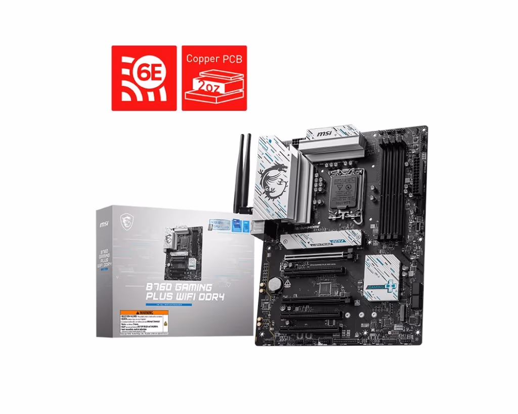 Материнская плата MSI B760 GAMING PLUS WIFI DDR4/ 1700/ B760/ DDR4/ ATX