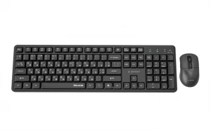 Беспроводная клавиатура и мышь Gembird KBS-WMS-01-CYRL, Black