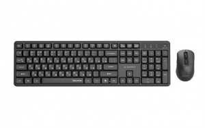 Беспроводная клавиатура и мышь Gembird KBS-WMS-01-CYRL, Black thumbnav 2