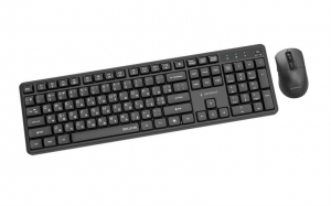 Беспроводная клавиатура и мышь Gembird KBS-WMS-01-CYRL, Black thumbnav 3