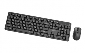 Беспроводная клавиатура и мышь Gembird KBS-WMS-01-CYRL, Black thumbnav 4