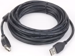 Cable Extension USB2.0 - 1.8m - Cablexpert CCF-USB2-AMAF-6, Premium quality, 1.8 m, USB2.0 A-plug A-socket, with Ferrite core, Black