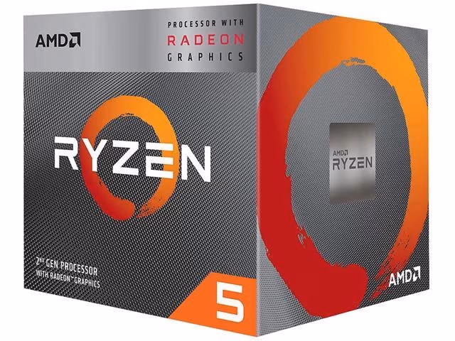 AMD Ryzen™ 5 3400G, Socket AM4, 3.7-4.2GHz (4C/8T), 2MB L2 + 4MB L3 Cache, Integrated Radeon™ RX Vega 11 Graphics, 12nm 65W, Unlocked, Box (with Wraith Spire Cooler)