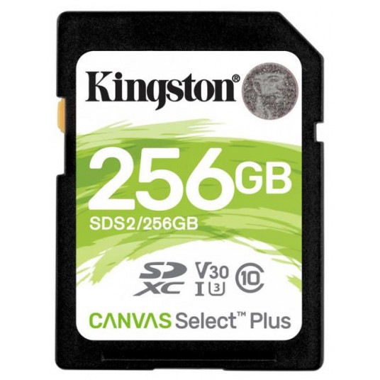 Карта памяти SD 256GB Kingston Canvas Select Plus, 100MB/s photo 1