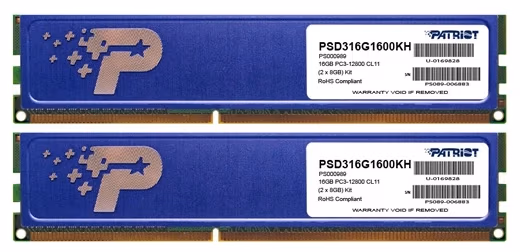 Оперативная память PATRIOT Signature Line  DDR3-1600  16GB (Kit of 2*8GB)