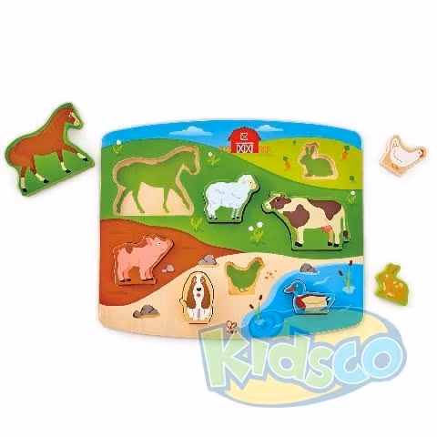 Hape E1454A Farm Animal Puzzle&Play