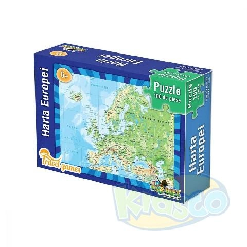 Noriel NOR4529 Puzzle Travel - Harta Europei 100 Piese