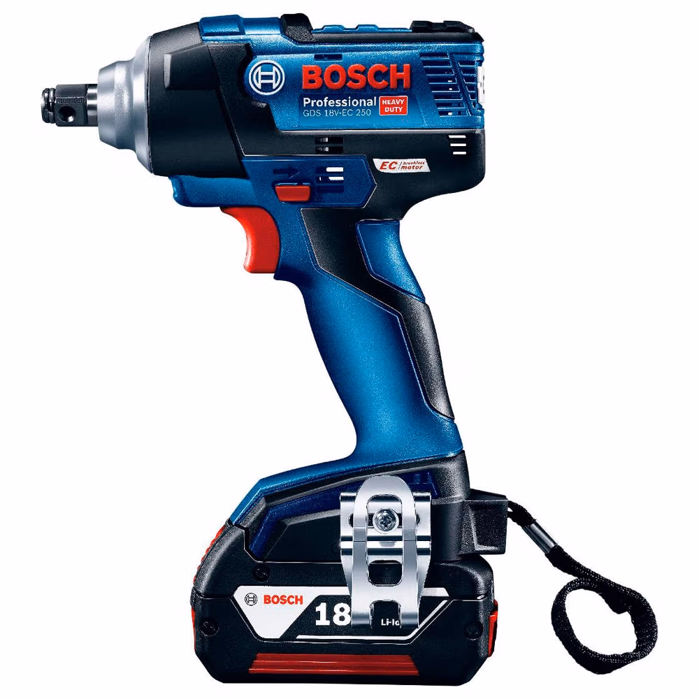 Аккумуляторный ударный гайковерт Bosch GDS 18V-EC 250 2x5.0Ah, 06019D8104