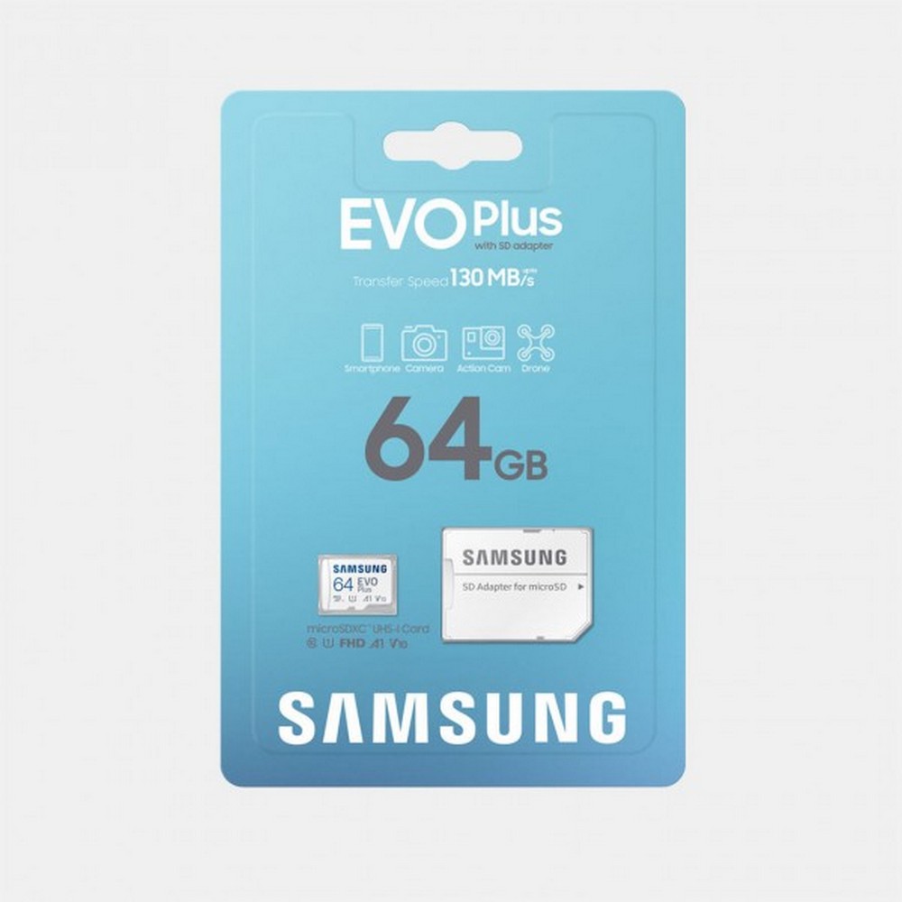 Карта памяти MicroSD+ SD adapter Samsung 64Gb MB-MC64G Class10 UHS-1 (U1) photo 2