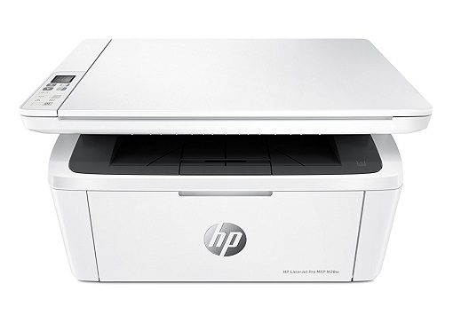 MFD HP LaserJet Pro M28w, White, A4, up to 18ppm, Wi-Fi 802.11b/g/n, 32MB, 2-line LCD, 600dpi, up to 8000 pages/monthly, PCLmS, URF, PWG, HP ePrint, Hi-Speed USB 2.0, CF244A (~1000 pages 5%), Starter ~500 pages, USB cable included photo 1
