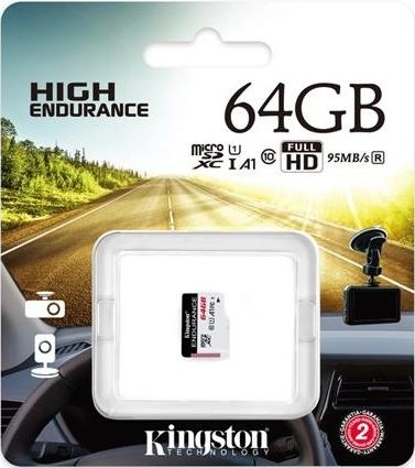 Карта памяти microSD Kingston High Endurance (24/7 recording) 95Mbps/ 64GB