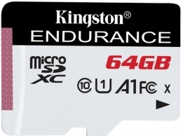Карта памяти microSD Kingston High Endurance (24/7 recording) 95Mbps/ 64GB