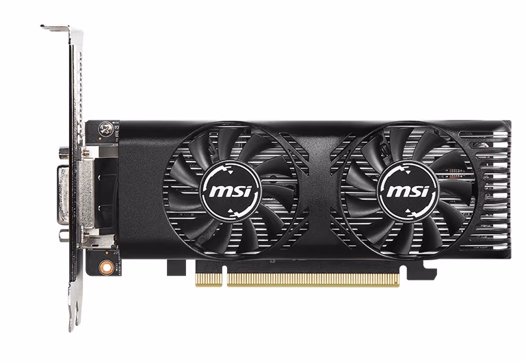 MSI GeForce GTX 1650 4GT LP OC / 4GB GDDR5 128Bit 1695/8000Mhz, DVI-D, HDMI, Dual fans - Thermal Design, OC Scanner, NVIDIA®G-SYNC®, Low Profile, Retail 
