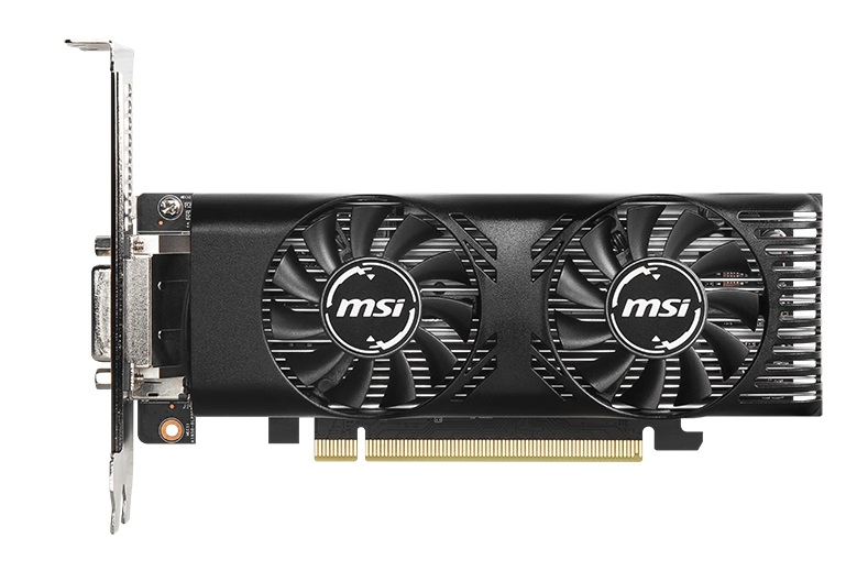 MSI GeForce GTX 1650 4GT LP OC / 4GB GDDR5 128Bit 1695/8000Mhz, DVI-D, HDMI, Dual fans - Thermal Design, OC Scanner, NVIDIA®G-SYNC®
, Low Profile, Retail