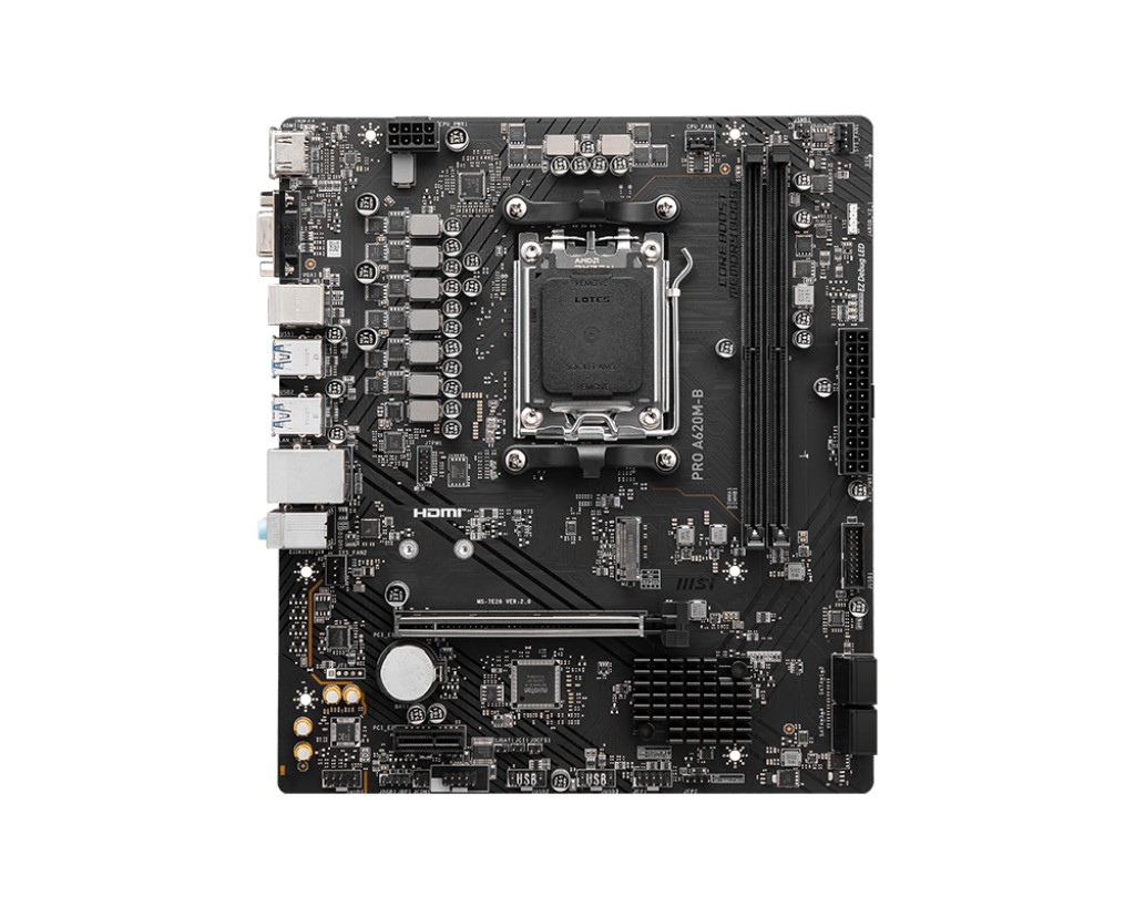 Placa de baza MSI PRO A620M-B/ AM5/ B620/ DDR5/ mATX photo 2