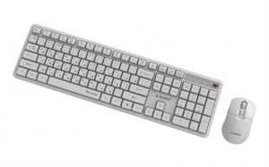 Беспроводная клавиатура и мышь Gembird KBS-WMS-01-W-CYRL, White thumbnav 4