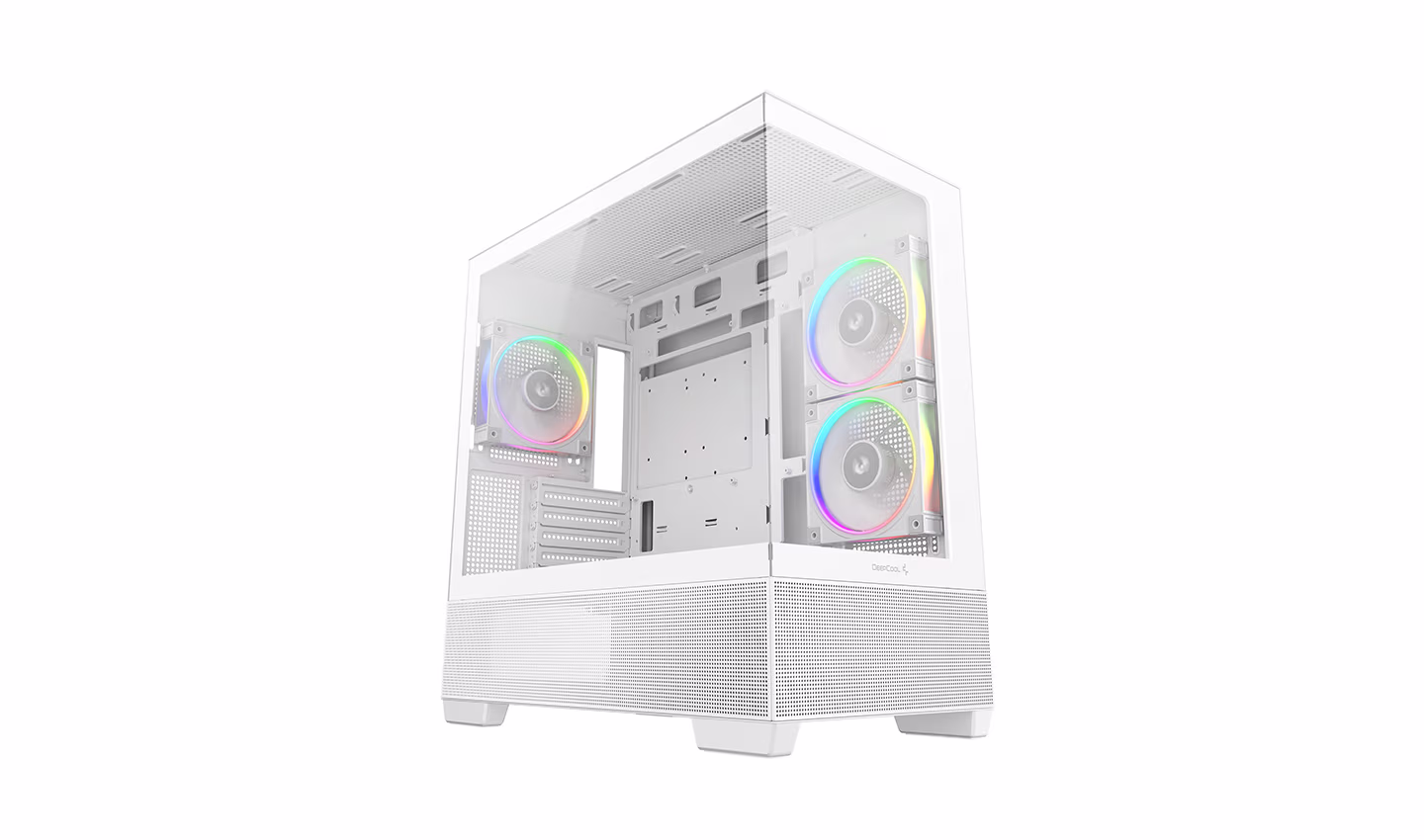 Carcasa DEEPCOOL CG380 3F WH/ w/oPSU / Side panel / 3x 120mm / ATX