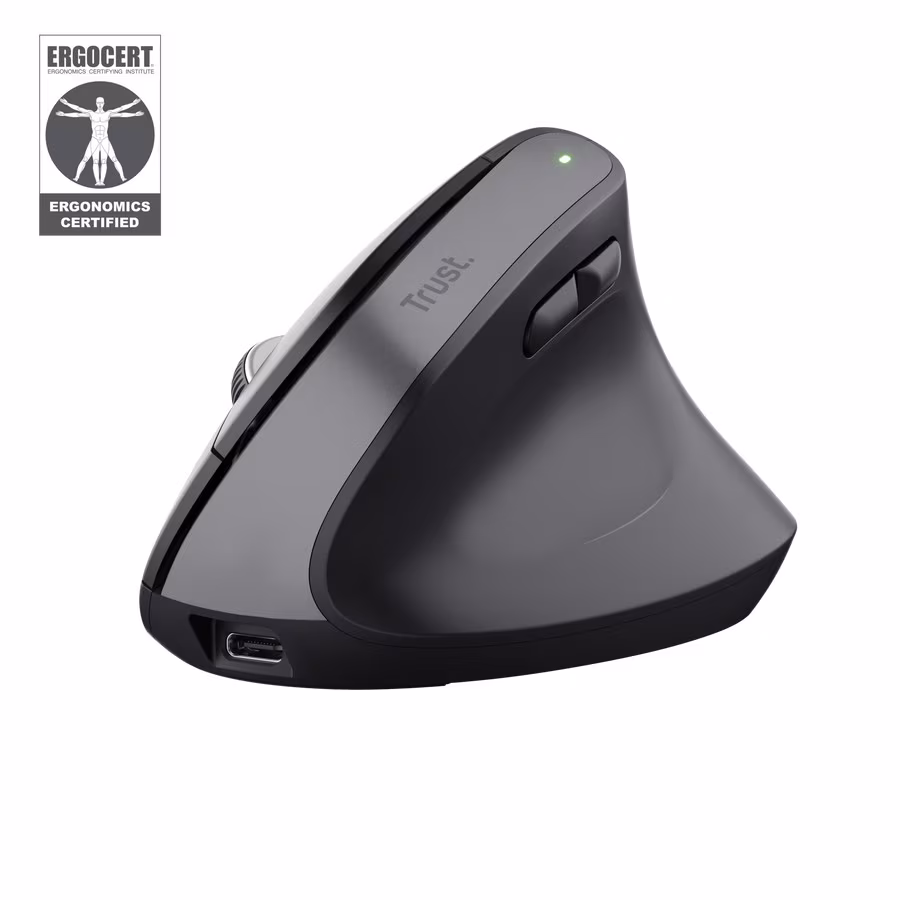 Эргономичная беспроводная мышь Trust Bayo+ / 2.4GHz/ Bluetooth/ Black