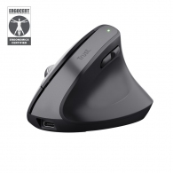 Эргономичная беспроводная мышь Trust Bayo+ / 2.4GHz/ Bluetooth/ Black thumbnav 1