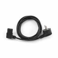 Power cord PC-186A-VDE,  1.8 m, Schuko input and right angled C13 output, with VDE approval, Black thumbnav 3