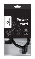 Power cord PC-186A-VDE,  1.8 m, Schuko input and right angled C13 output, with VDE approval, Black thumbnav 4