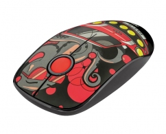 Trust Sketch Red Wireless Mouse, Silent Click, 15m  2.4GHz, Micro receiver, 1600 dpi, 3 button, USB thumbnav 2