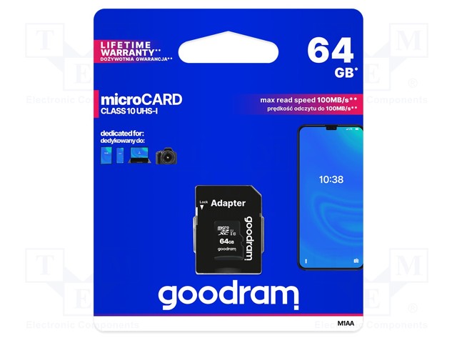 Карта памяти Goodram M1AA microSD 64GB photo 3