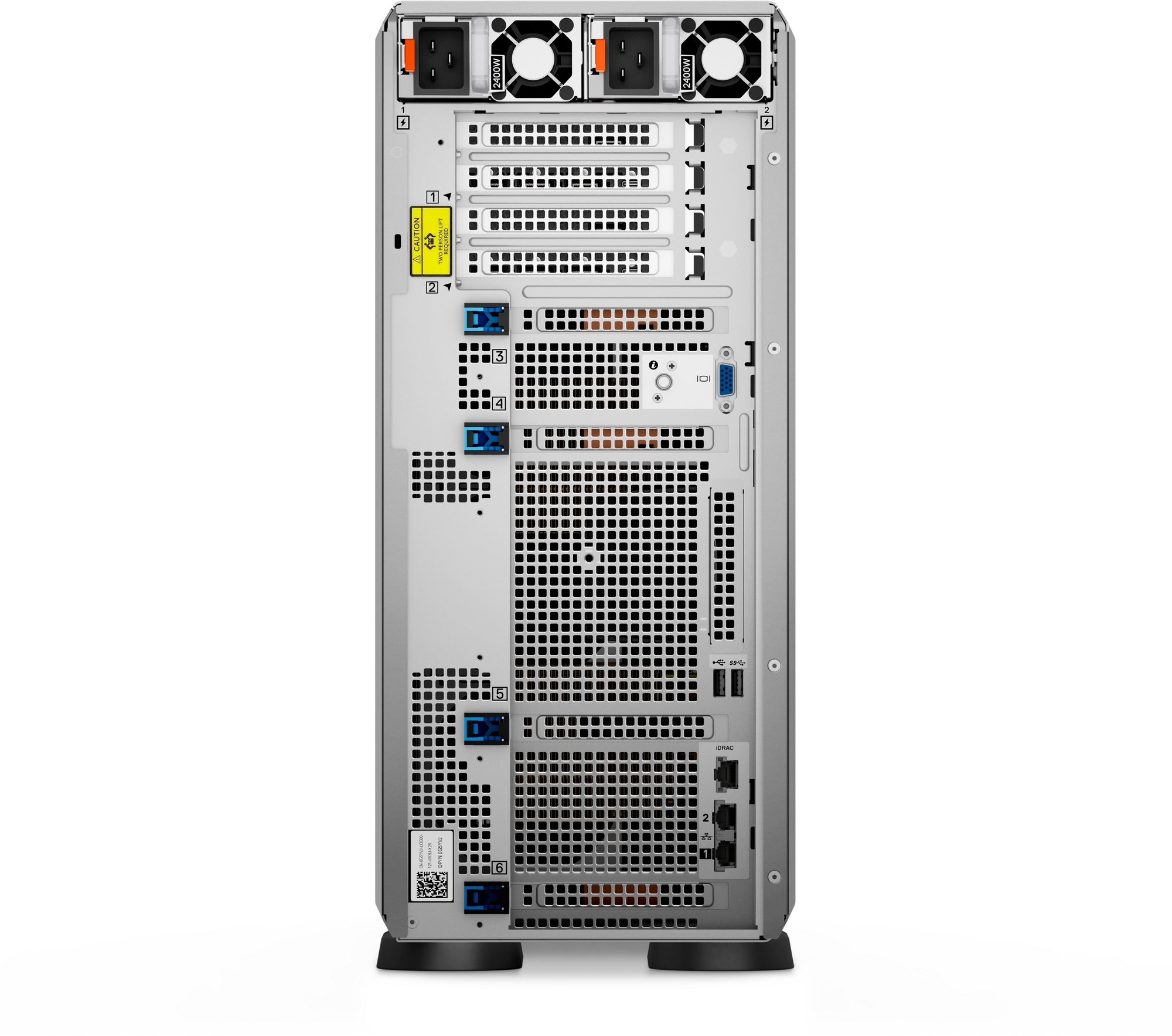 Dell PowerEdge T550 Tower, 1xIntel Xeon Silver 4314 (2.4GHz, 24M, 16C/32T), 2x16GB RDIMM 3200MT/s, 960GB SATA SSD RI, 2x1.2TB HDD SAS ISE 12Gbps 10K (Chassis 16x2.5” SAS/SATA HDD), PERC H355, iDRAC9 Basic, Broadcom 57416 2x10GbE Ports, Intel i350 Quad Por photo 5