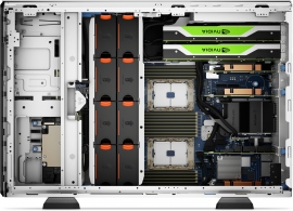 Dell PowerEdge T550 Tower, 1xIntel Xeon Silver 4314 (2.4GHz, 24M, 16C/32T), 2x16GB RDIMM 3200MT/s, 960GB SATA SSD RI, 2x1.2TB HDD SAS ISE 12Gbps 10K (Chassis 16x2.5” SAS/SATA HDD), PERC H355, iDRAC9 Basic, Broadcom 57416 2x10GbE Ports, Intel i350 Quad Por thumbnav 4
