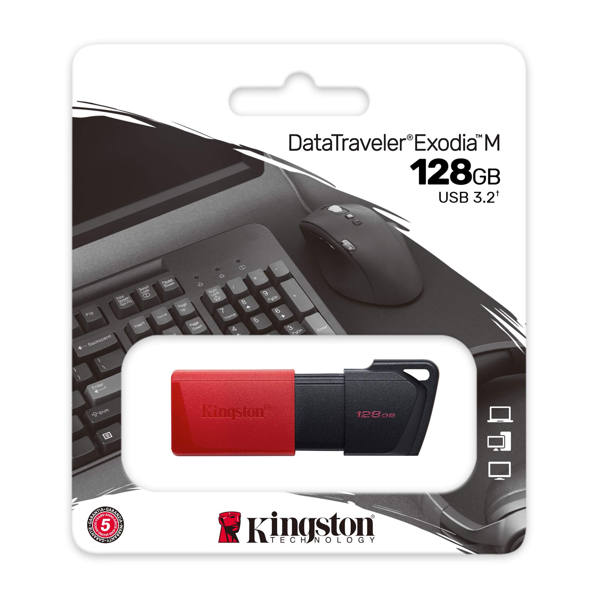 Флеш-накопитель USB Kingston DataTraveler Exodia M / 128ГБ / 100 MByte/s photo 3