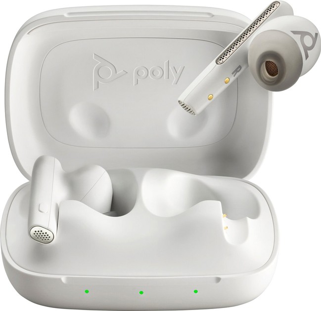 True Wireless Earbuds Poly Voyager Free 60 UC /  White Sand photo 2