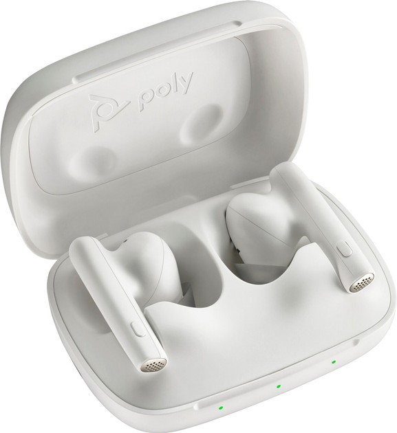 True Wireless Earbuds Poly Voyager Free 60 UC /  White Sand photo 3