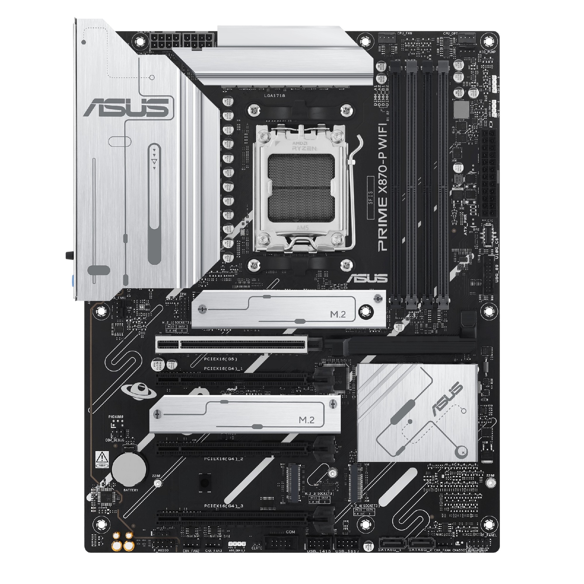 Материнская плата ASUS PRIME X870-P WIFI/ AM5 / AMD X870 / DDR5 / ATX photo 2
