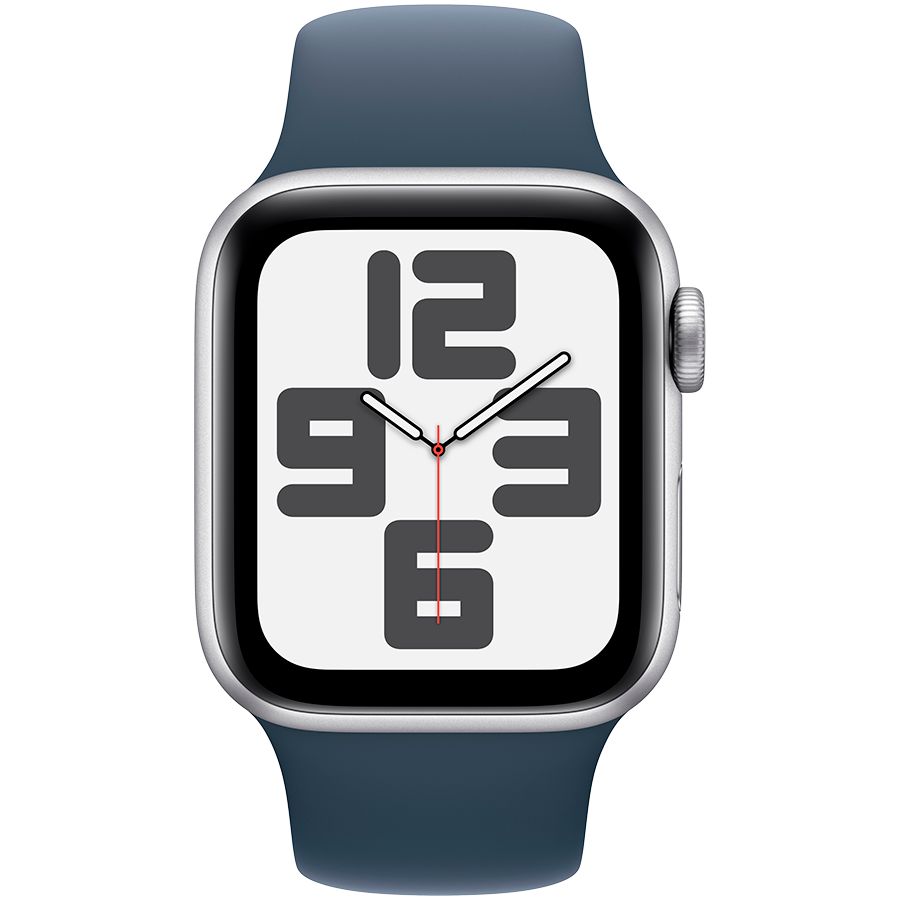 Smart watch Apple Watch SE GPS 40mm Silver Aluminium Case with Storm Blue Sport Band - S/M (MRE13QR/A) 1 GB 1.57 photo 2