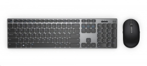 Dell KM717 Russian (QWERTY) Premier Wireless/Bluetooth Keyboard and Mouse, Black/Silver thumbnav 1