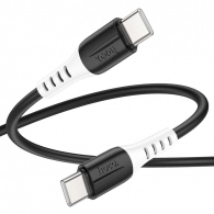 Cable  USB-C to USB-C HOCO “X82”,  1m,  Black, Fast Charge, up to 3A, Charging Data Cable, Outer material: Silicone