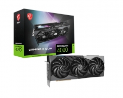 MSI GeForce RTX™ 4090 GAMING X SLIM 24G  / 24GB GDDR6X 384Bit 2595/21000Mhz, Ada Lovelace/ DLSS3, PCIeX16 4.0, 1xHDMI, 3xDP, TRI-FROZR 3 Thermal Design: TORX Fan5.0/Zero Frozr/Core Pipe/AirflowControl, Copper Baseplate, Metal Backplate, Dual Bios, 1x 12VH thumbnav 1