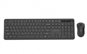 Беспроводная клавиатура и мышь Gembird KBS-WPS-01-CYRL, Black thumbnav 2