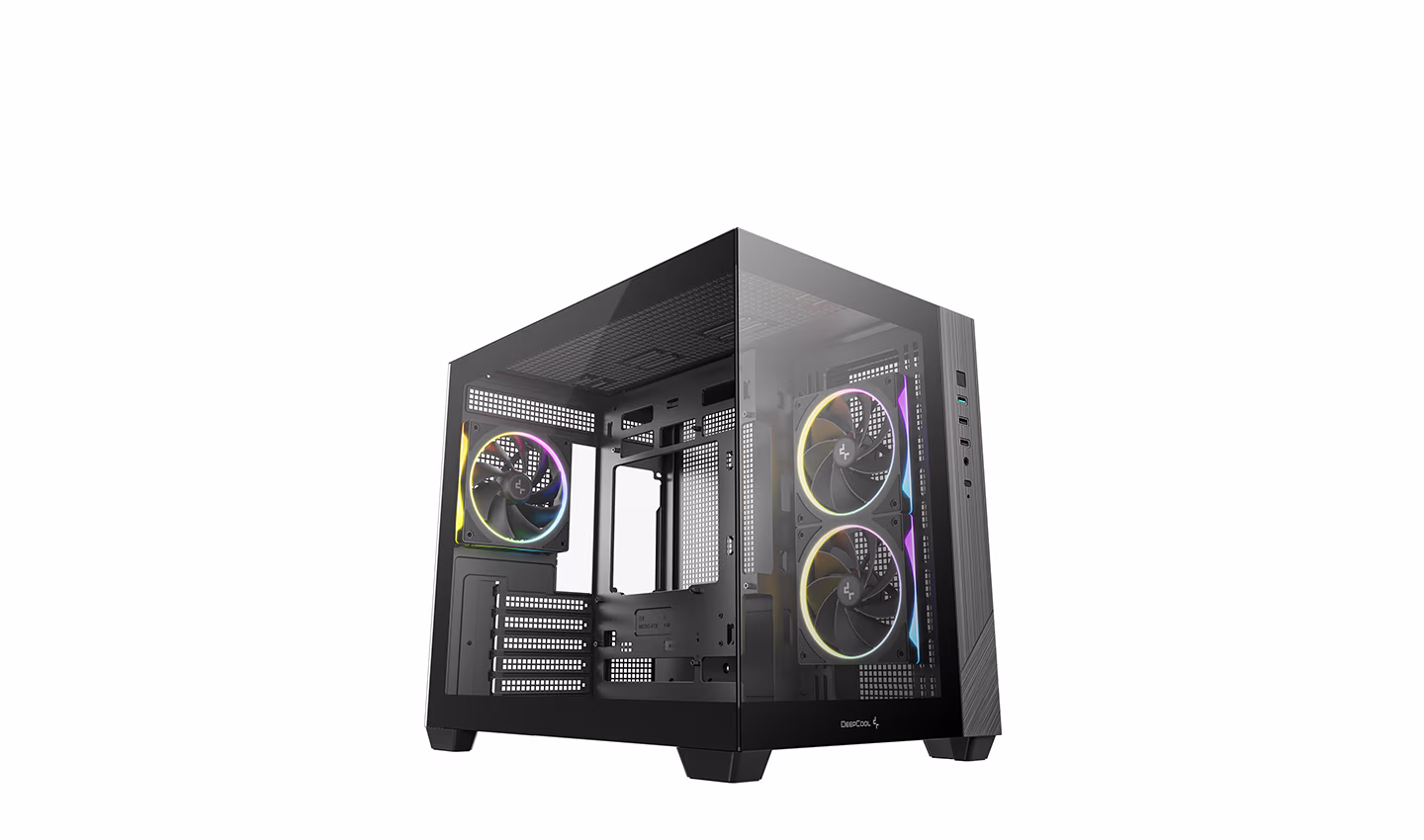 Корпус DEEPCOOL CG330 3F/ w/oPSU / Side panel / 3x A-RGB 120mm, 1x140mm / ATX