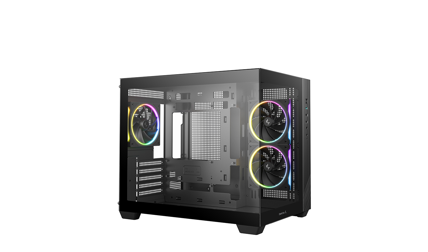 Корпус DEEPCOOL CG330 3F/ w/oPSU / Side panel / 3x A-RGB 120mm, 1x140mm / ATX photo 2