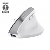 Эргономичная беспроводная мышь Trust Bayo+ / 2.4GHz/ Bluetooth/ White thumbnav 1