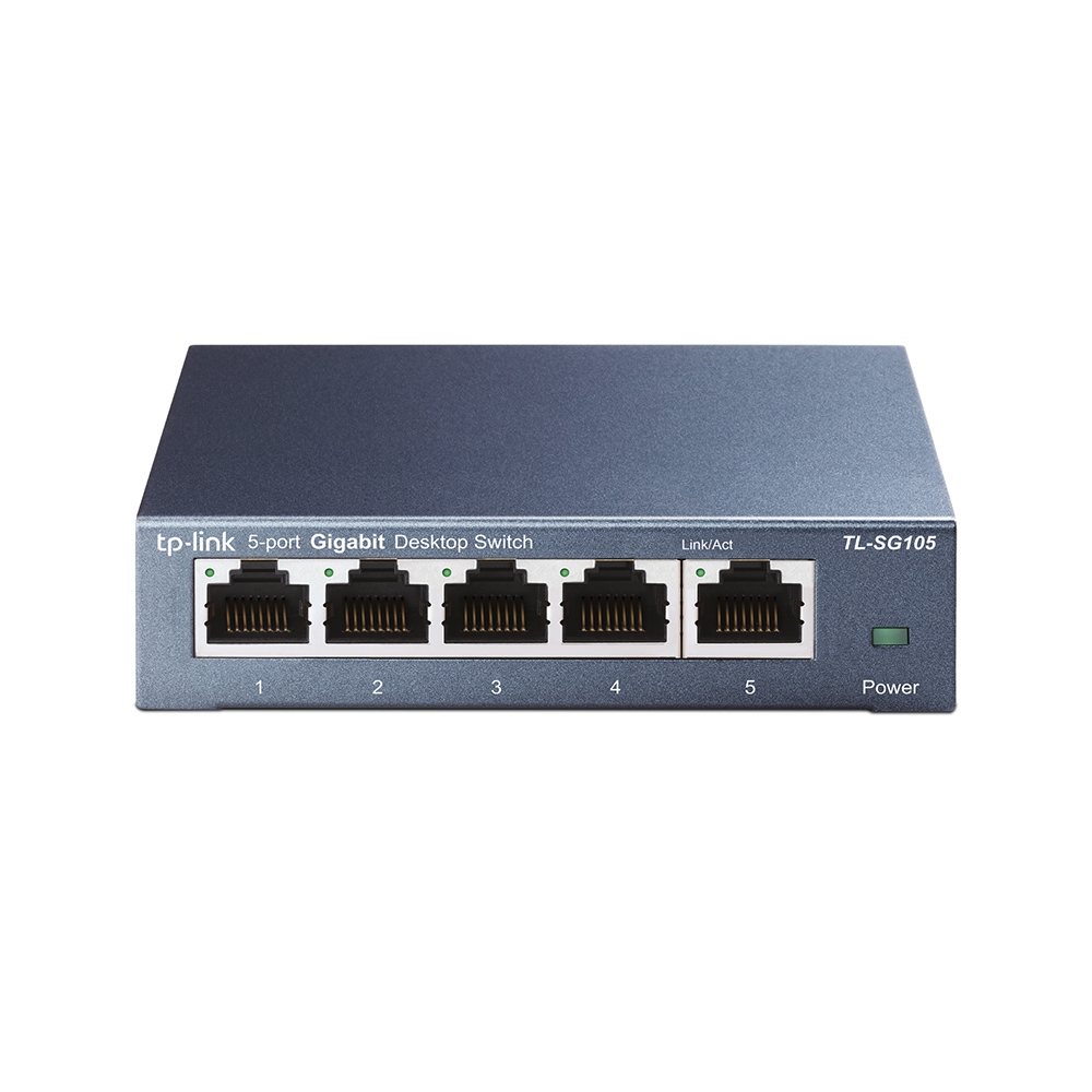 Коммутатор TP-LINK TL-SG105 / 5 port / Gigabit / RJ45 / steel case photo 1