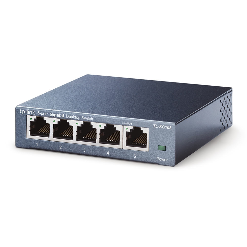 Коммутатор TP-LINK TL-SG105 / 5 port / Gigabit / RJ45 / steel case photo 2