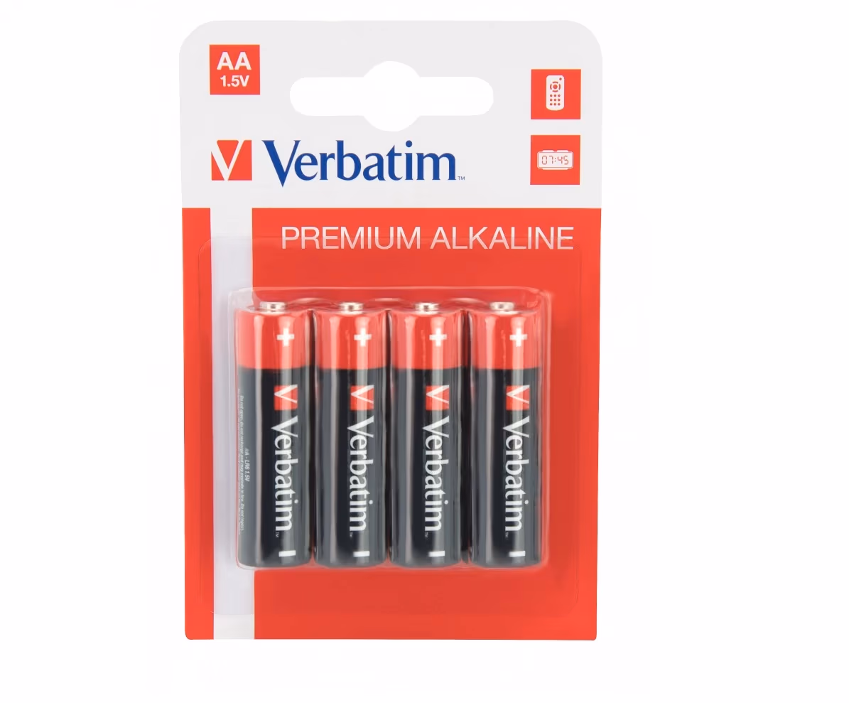 Verbatim Alcaline Battery  AA, 4pcs, Blister pack