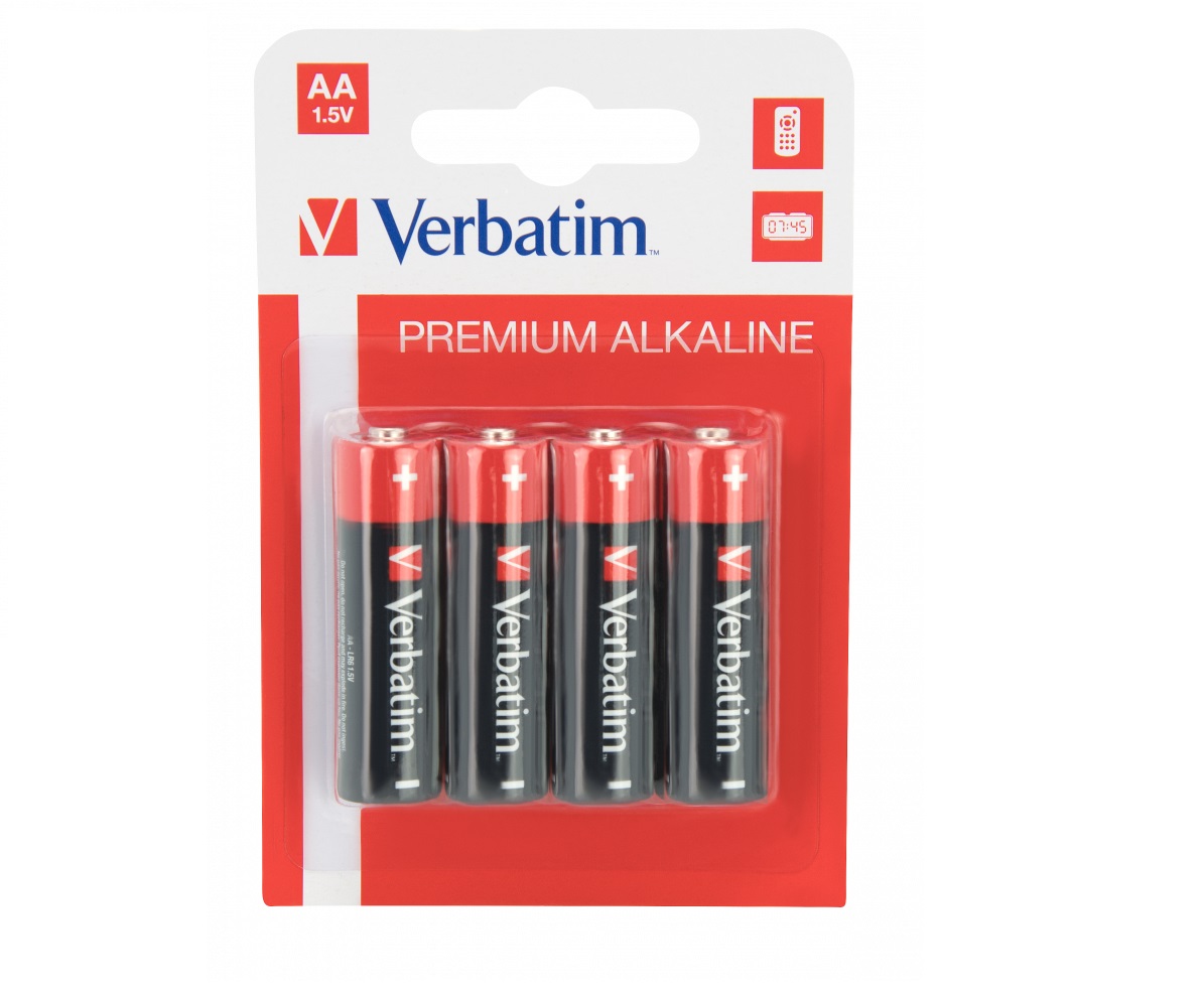 Verbatim Alcaline Battery AA, 4pcs, Blister pack photo 1 Verbatim Alcaline Battery AA, 4pcs, Blister pack photo 1