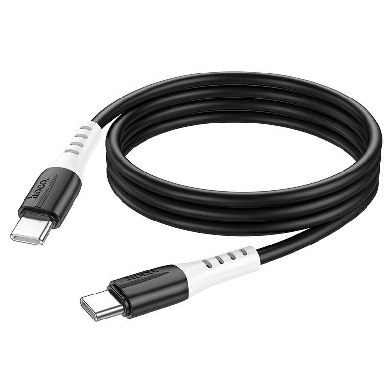 Cablu Type-C la Type-C HOCO  X82 / 1m / Silicone / up to 3A / Black photo 3